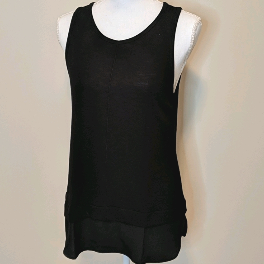 J Crew Womens Cotton Tank Black SZ Small